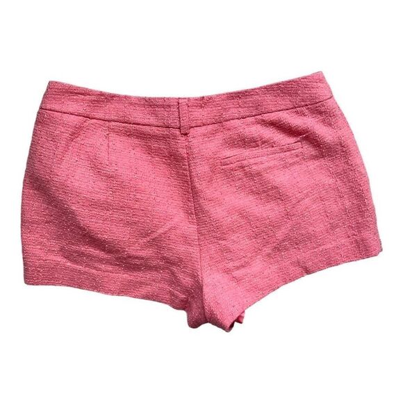 Womens Forever 21 Metallic Fleck Tweed Peach Pleated High Waisted Shorts - Sz S - Picture 3 of 3